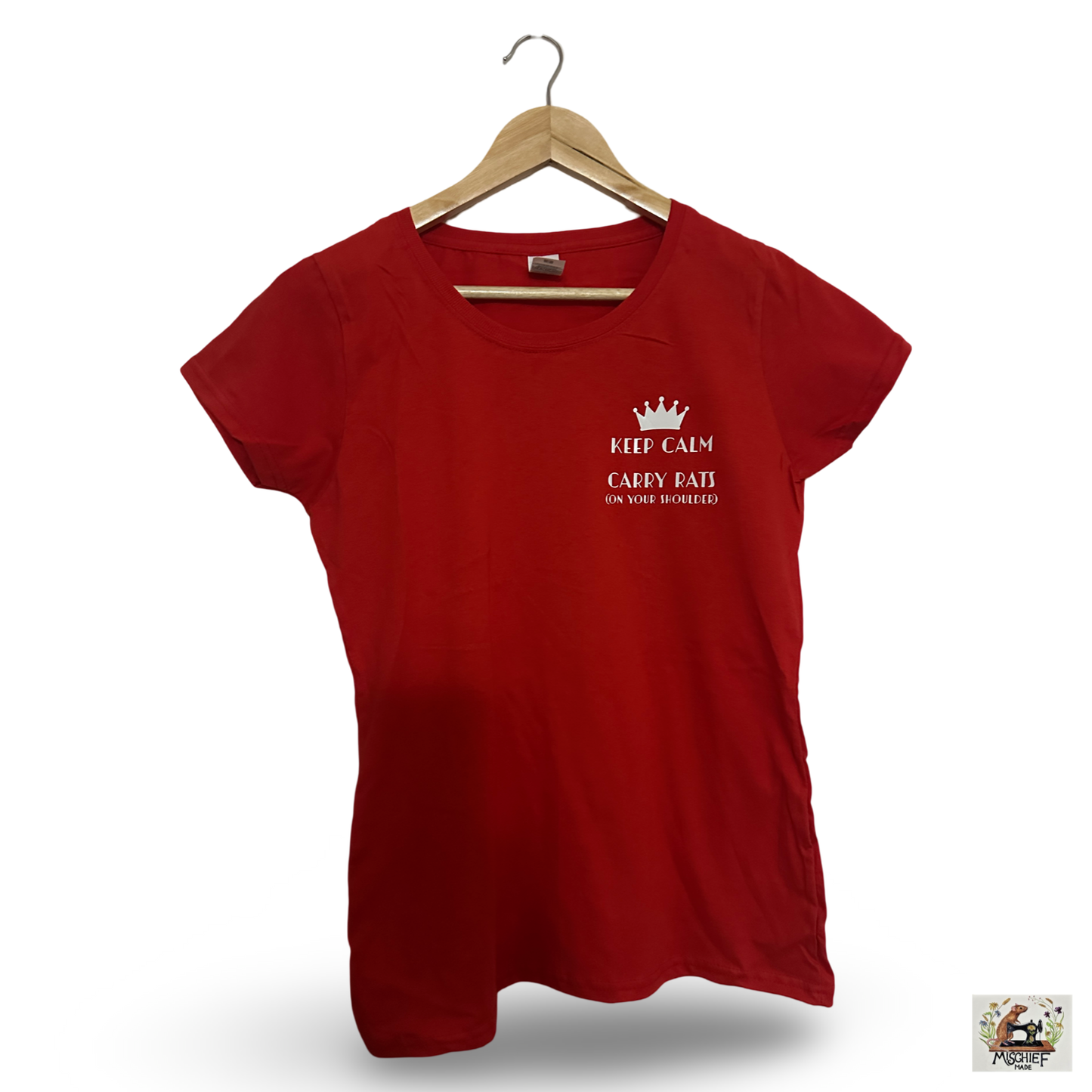 Mischief Made Short Sleeve T-Shirt with "Keep Calm Carry Rats"