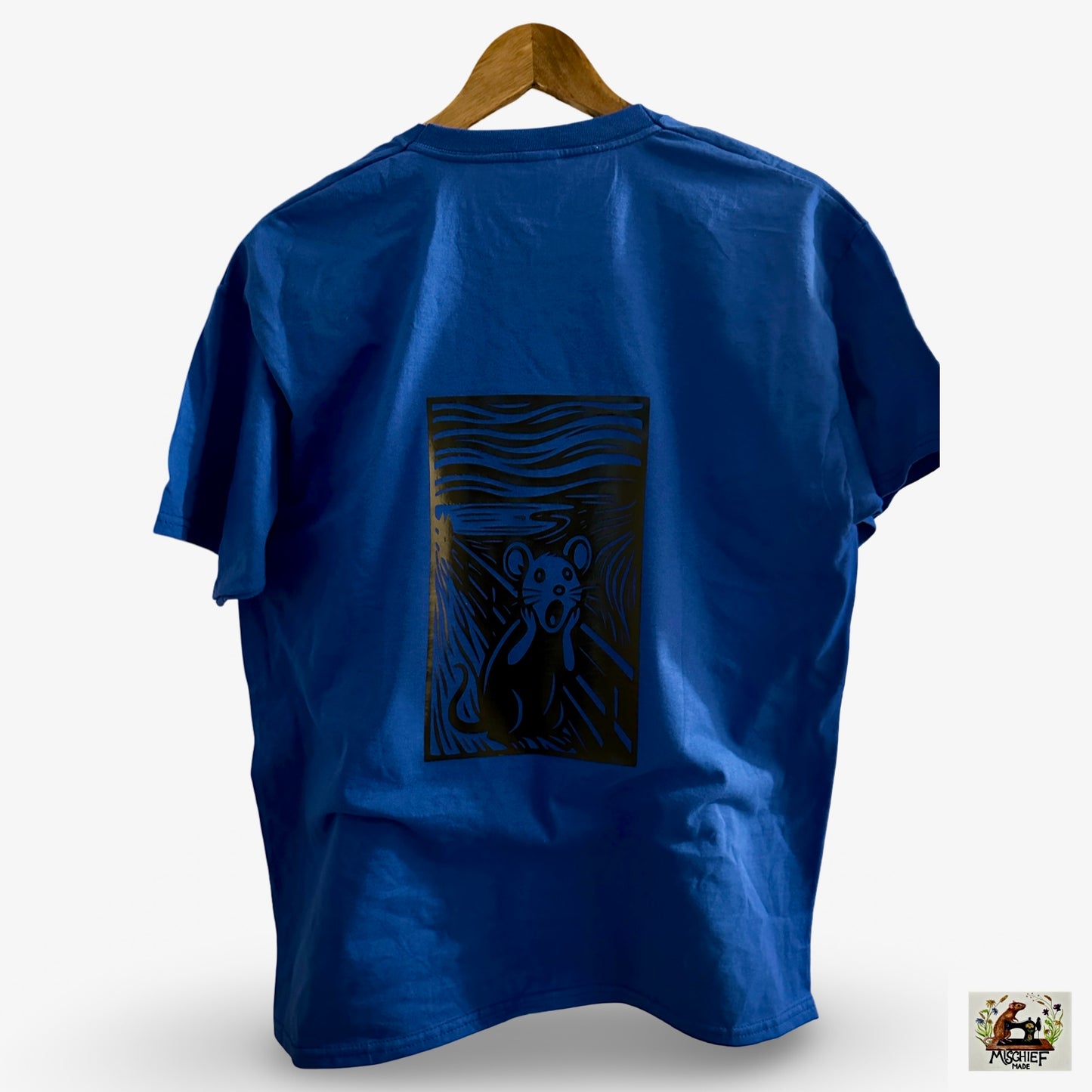 Mischief Made Short Sleeve T-Shirt with "The Squeak" Scream parody