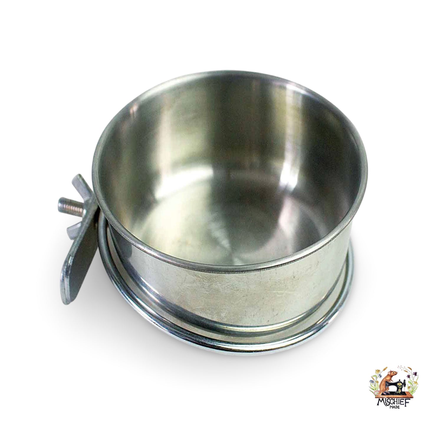 Drinking bowl with bolt on frame