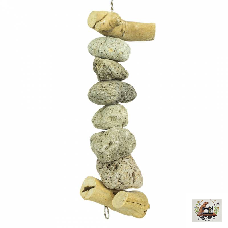 Java Lava chew (Java wood and Lava Stone chew enrichment toy)