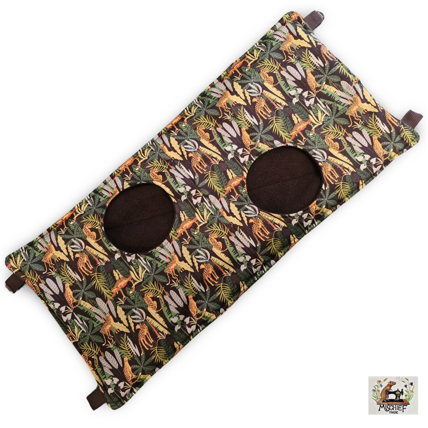 Hidey Hammock (Long). Quilted, padded and great for rat piles (Black Jungle)