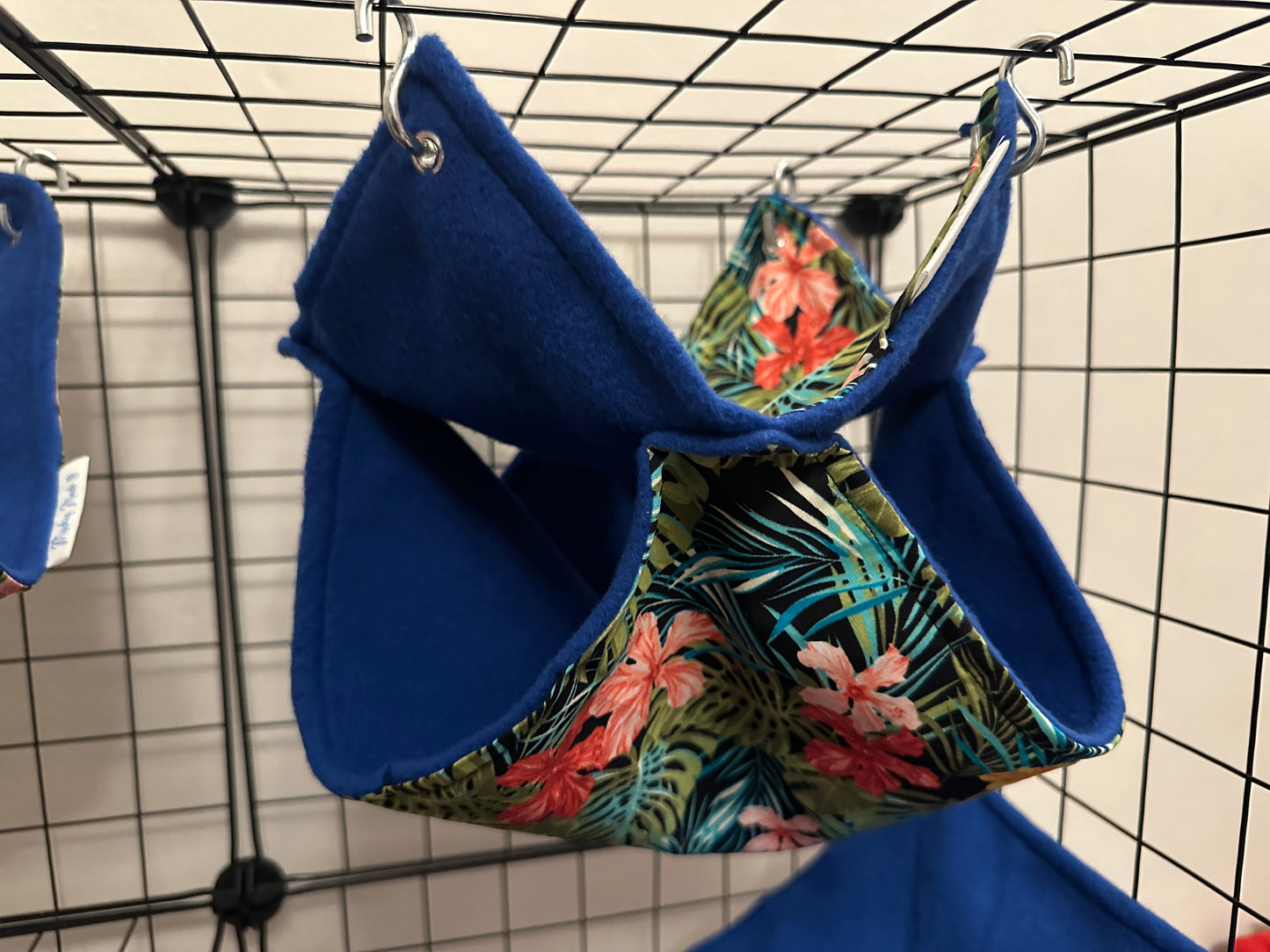 Mischief Made fleece lined double hammock - Tropical Flowers