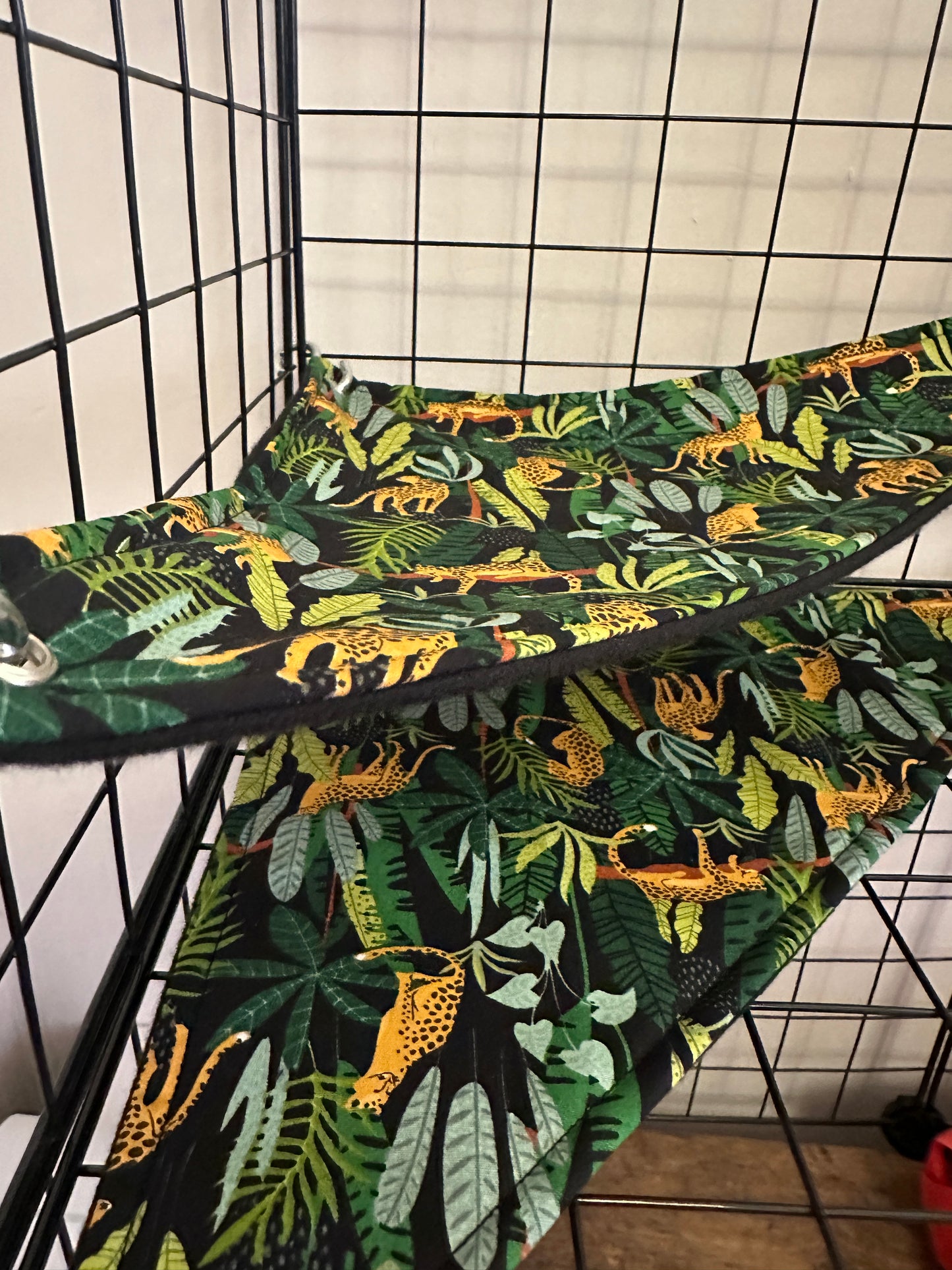 Mischief Made Corner Ledge - Set of 2 Black Jungle Print