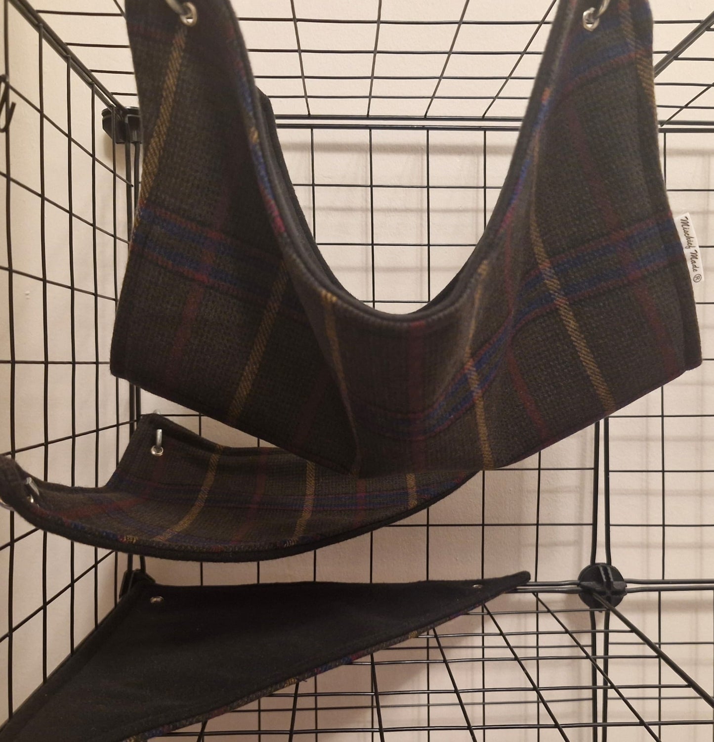 Mischief Made set of 3 hammocks - Green Tartan