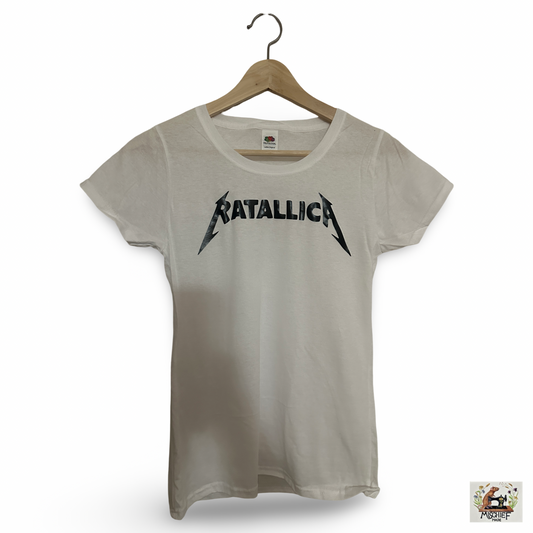Mischief Made Short Sleeve T-Shirt with Metallica Parody "Ratallica"