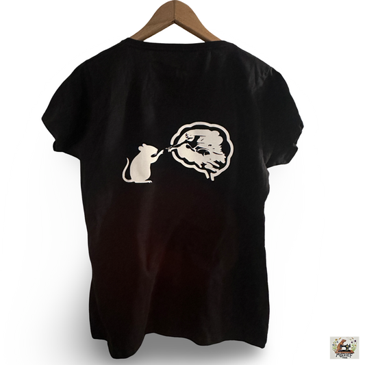 Mischief Made Short Sleeve T-Shirt with "Creation of Rat" Sistine Chapel, Michelangelo parody