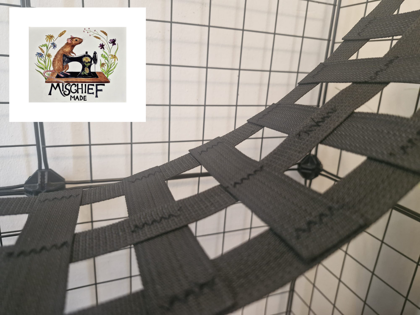 Mischief Made Cargo Net Ladder (Fits Double Critter Nation & Little Friends Aventura Cages)