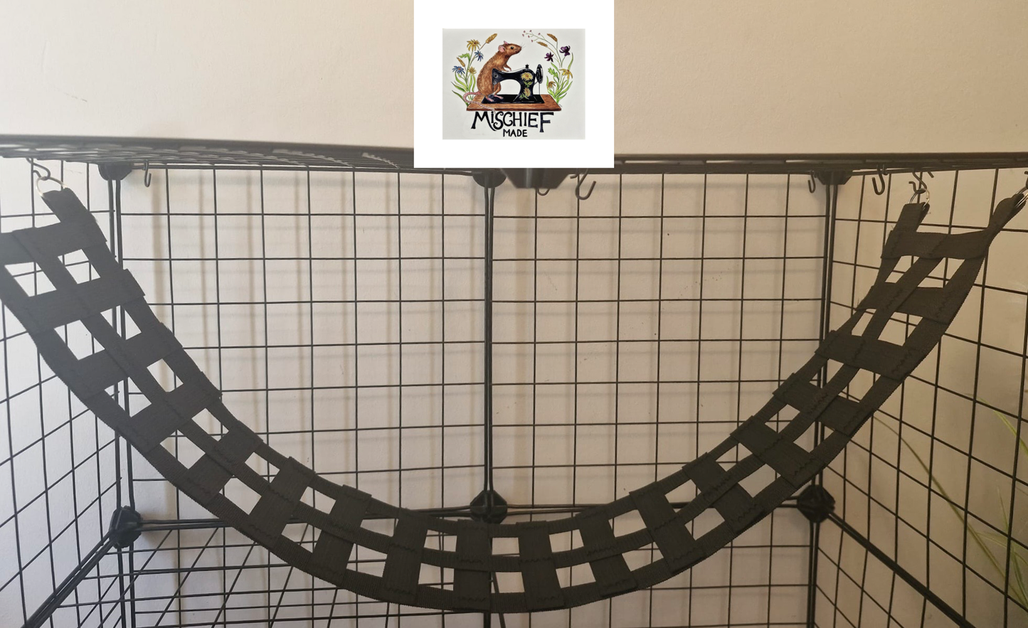Mischief Made Cargo Net Ladder (Fits Double Critter Nation & Little Friends Aventura Cages)