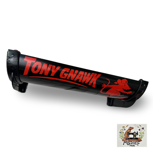 Mischief Made Half-Pipe with 'Tony Gnawk' Tony Hawk parody print (300mm version)