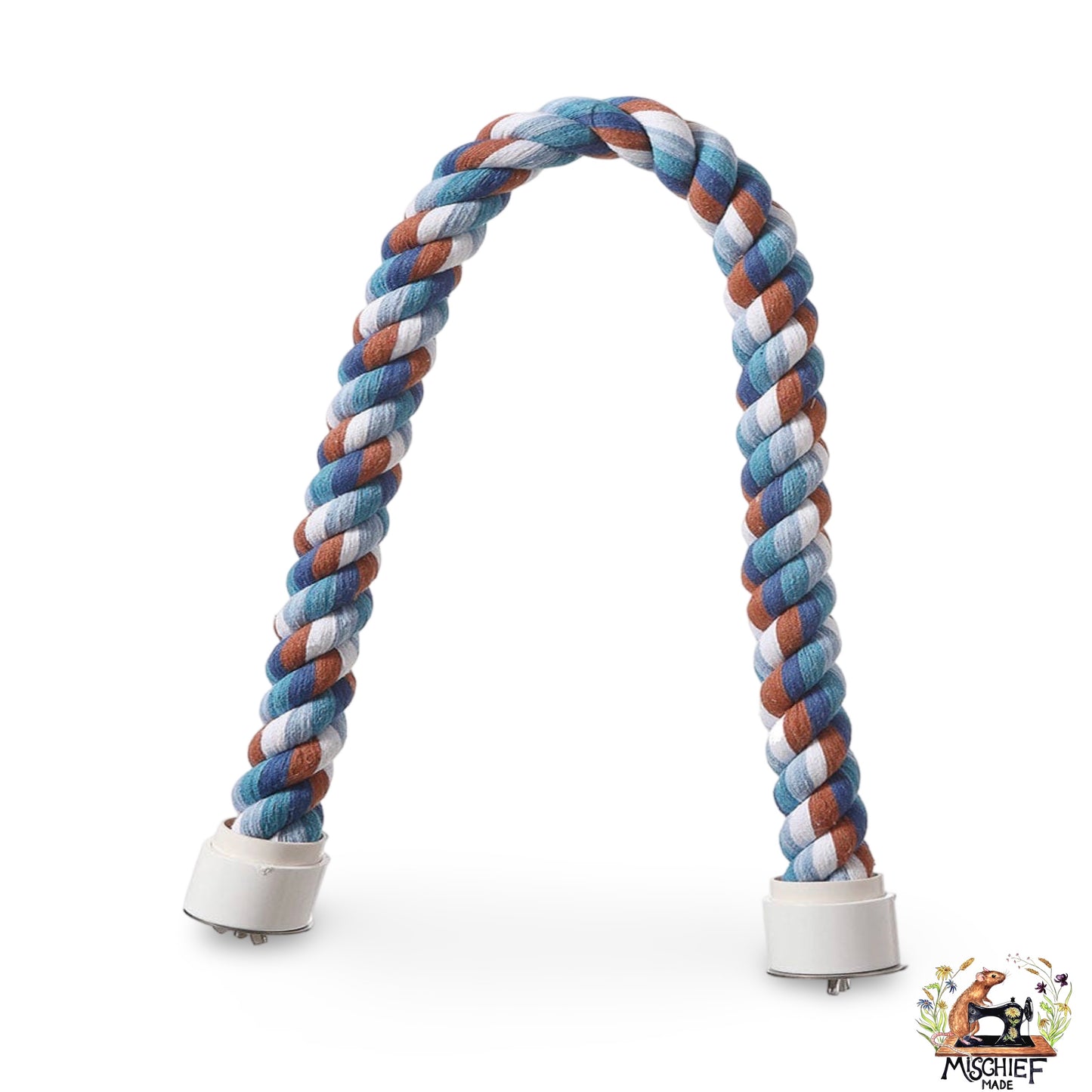 Bendable rope with cage fixing