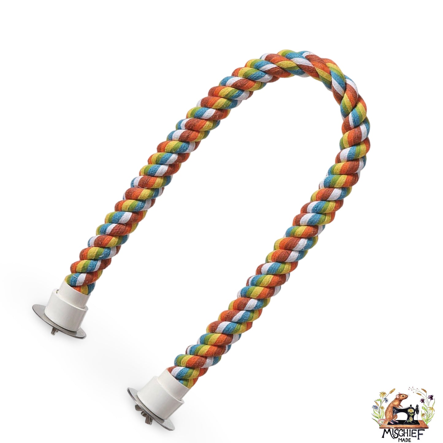 Bendable rope with cage fixing