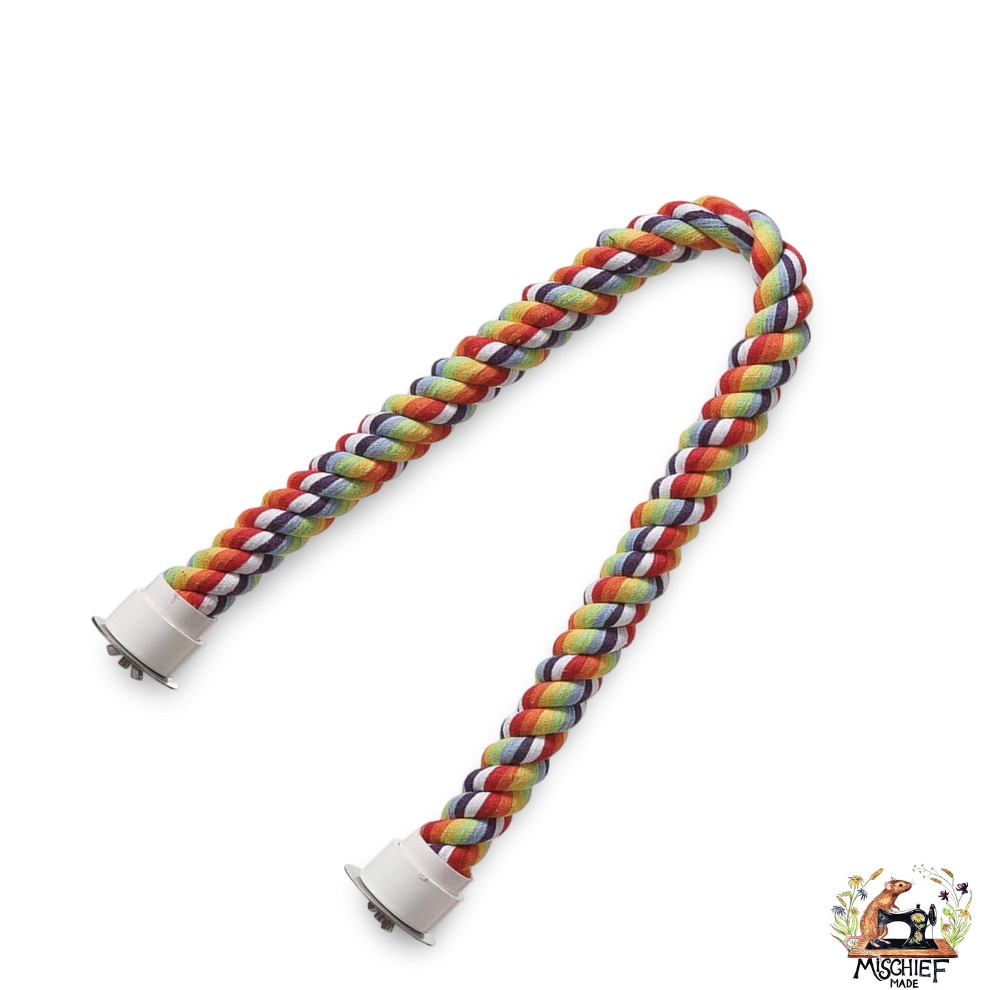 Bendable rope with cage fixing
