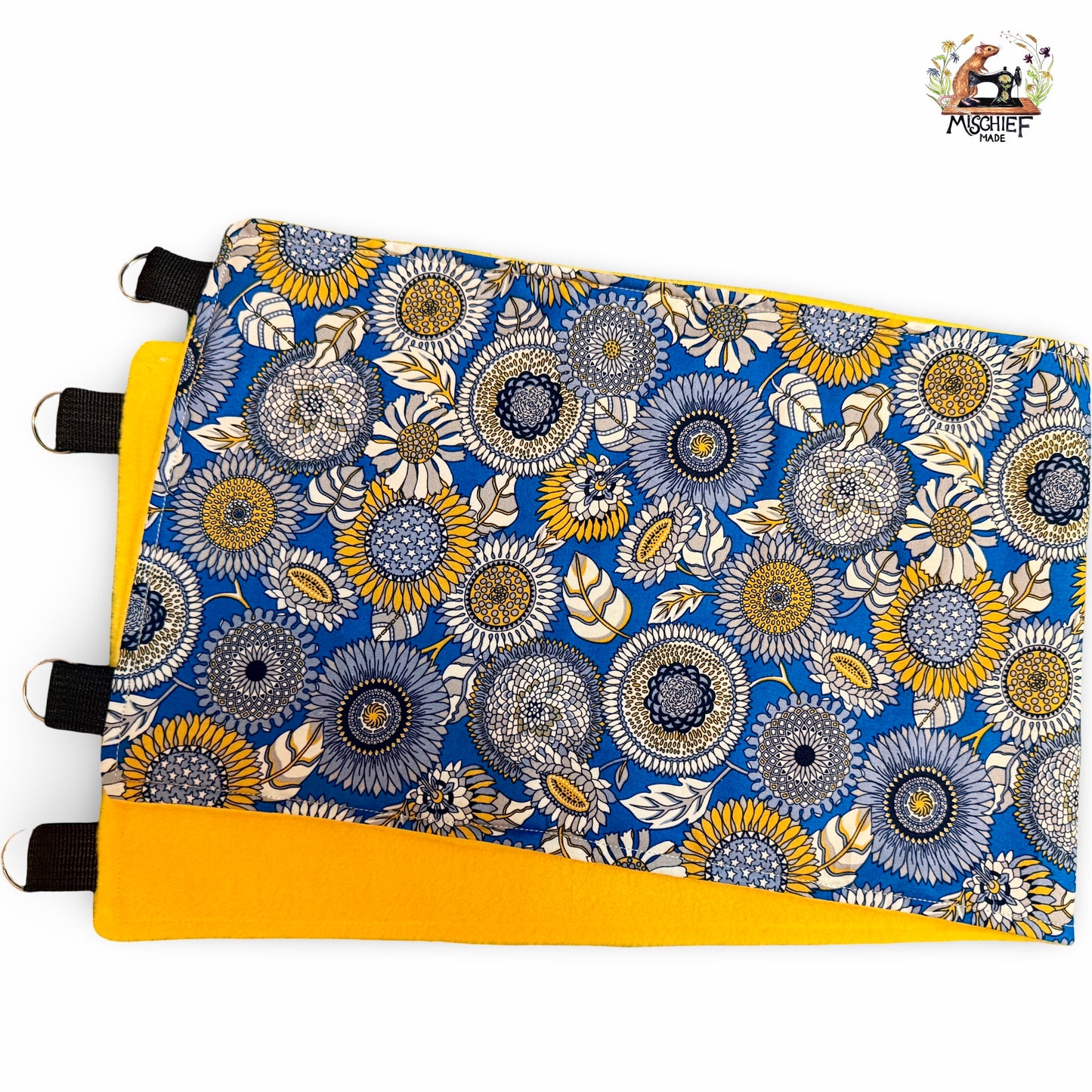 3 piece sunflower set. Fleece lined rodent hammock set for rats ferrets chinchillas