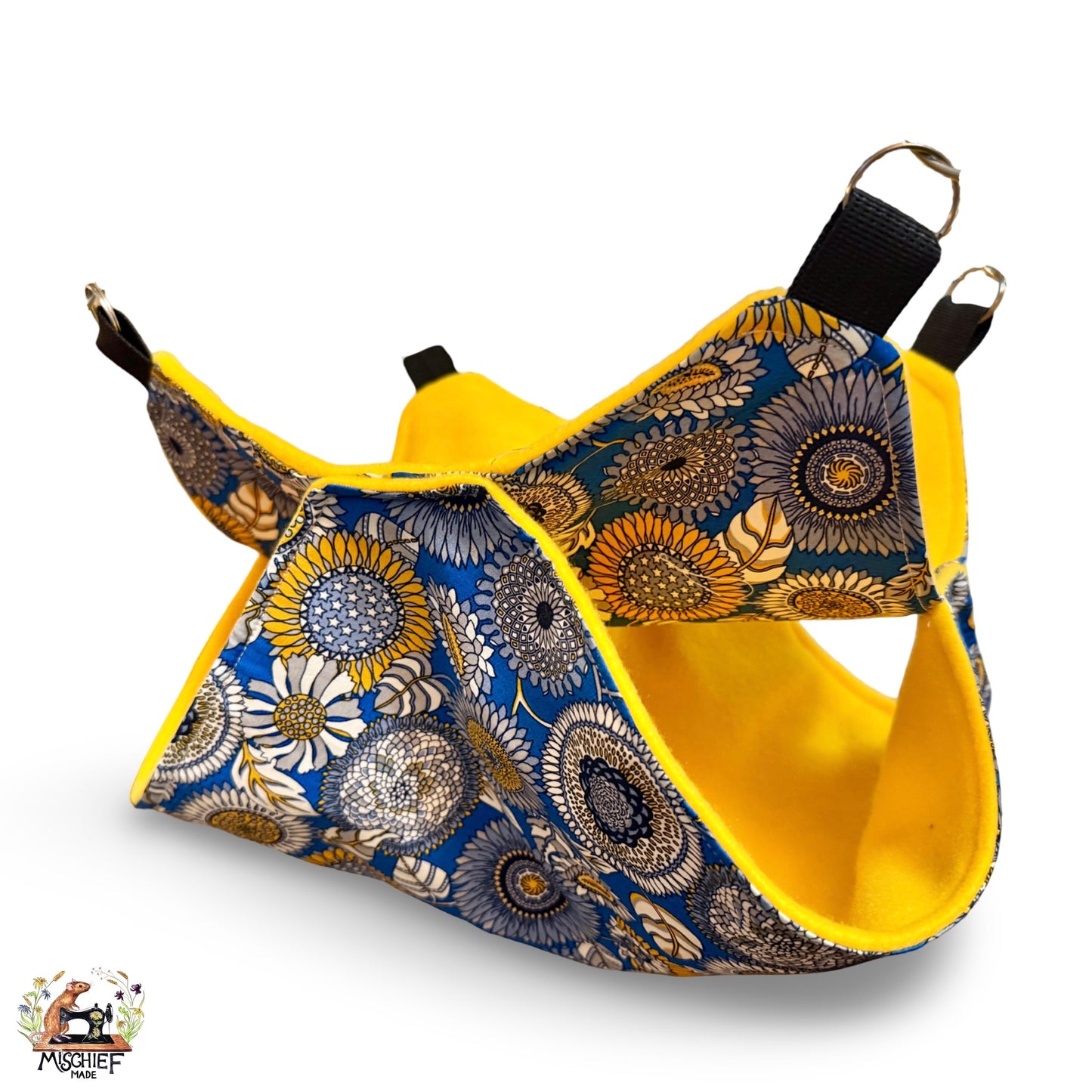 3 piece sunflower set. Fleece lined rodent hammock set for rats ferrets chinchillas