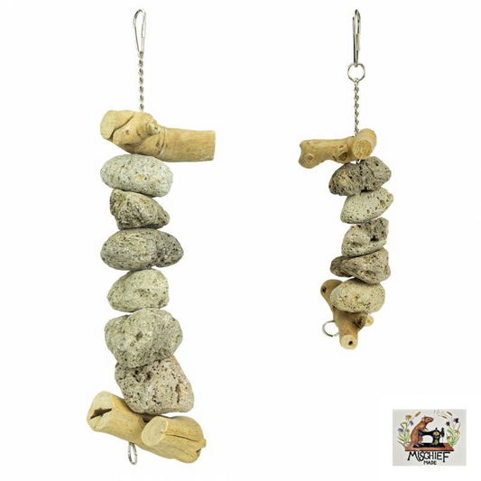 Java Lava chew (Java wood and Lava Stone chew enrichment toy)