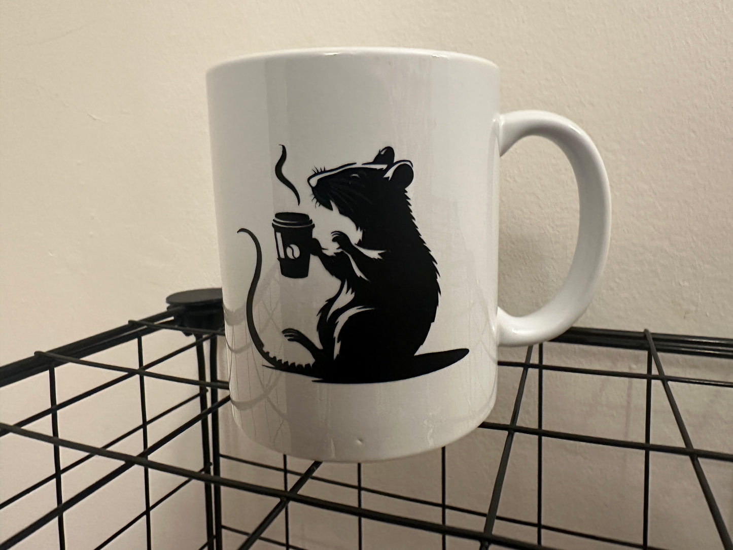 Rat themed mug 11oz with "live, laugh, lick" print