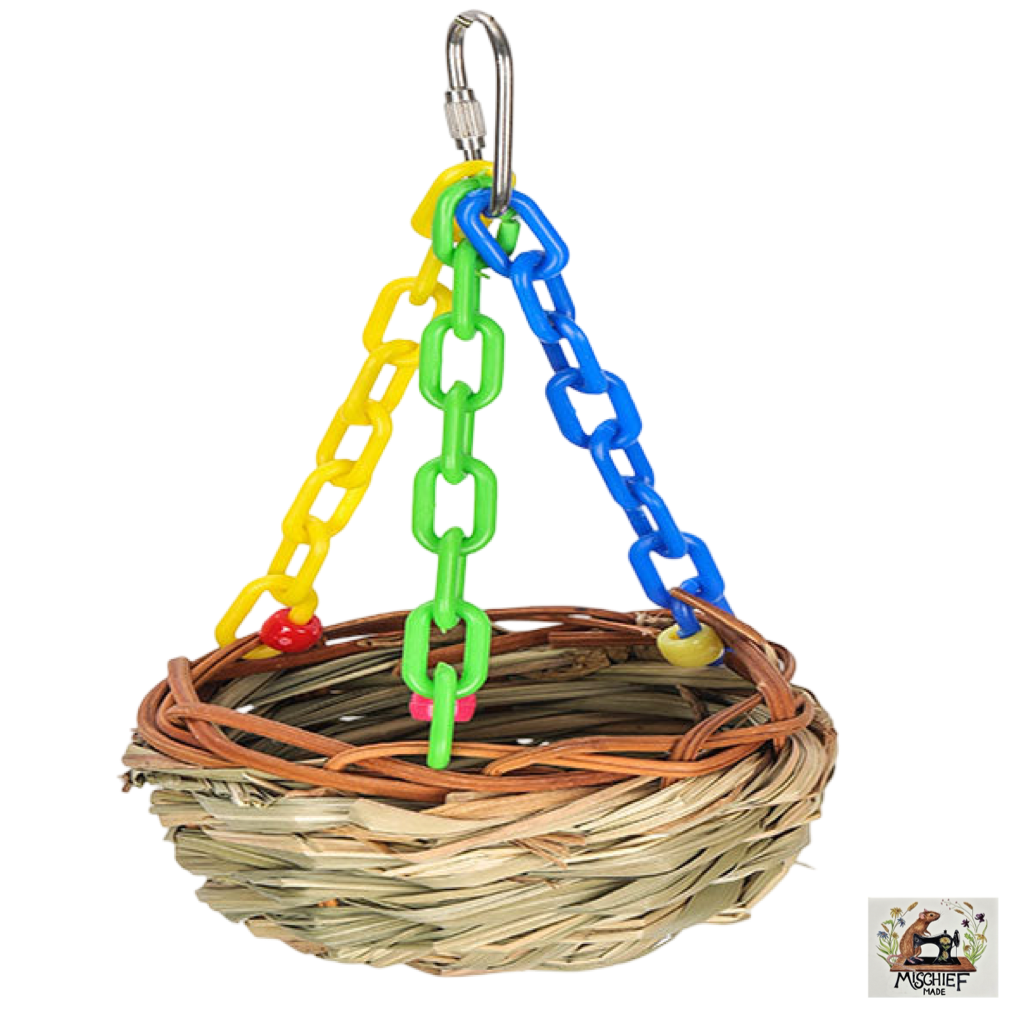 Hanging treat / enrichment nest