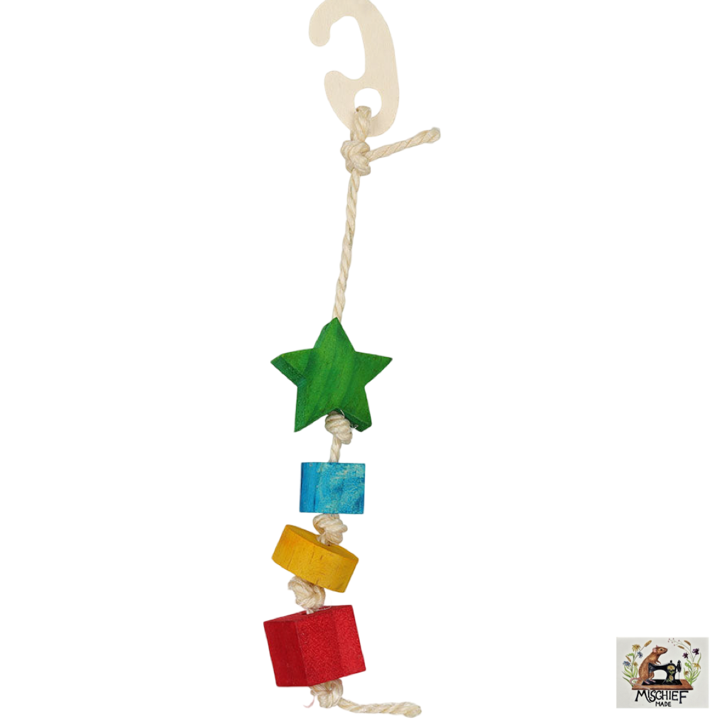 Hanging enrichment chew toy