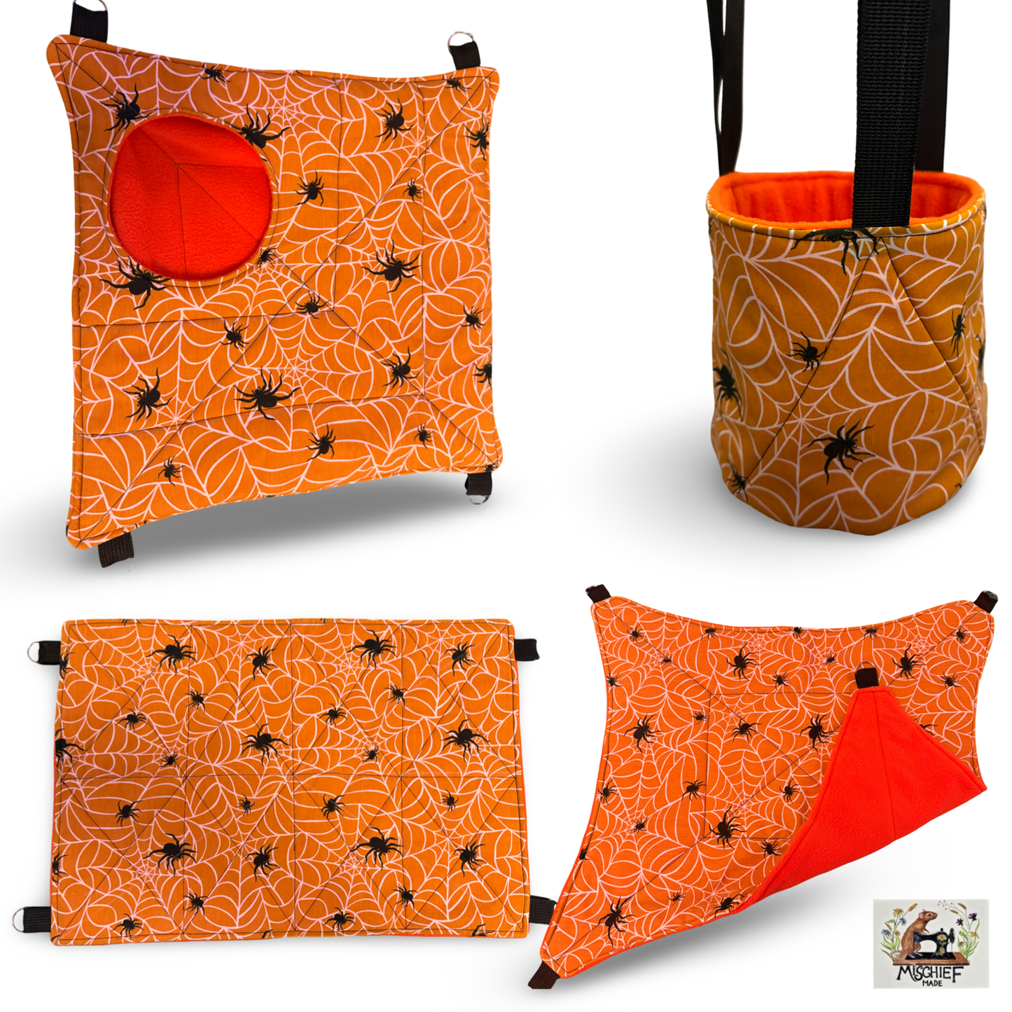 4 piece luxury, durable halloween rat hammock set