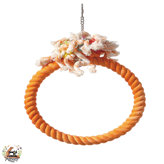 Rope swing enrichment climbing aid