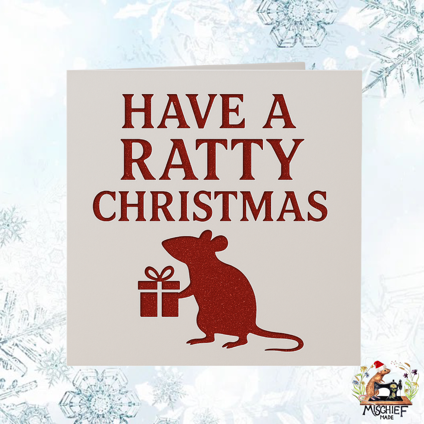 Christmas ratty greeting card