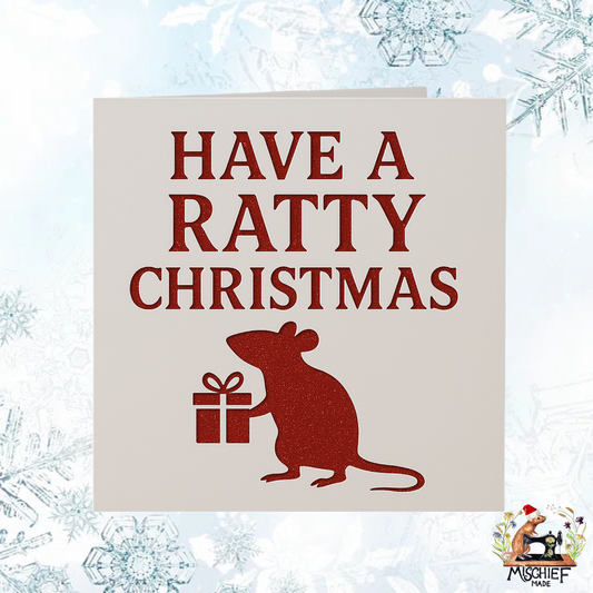Christmas ratty greeting card