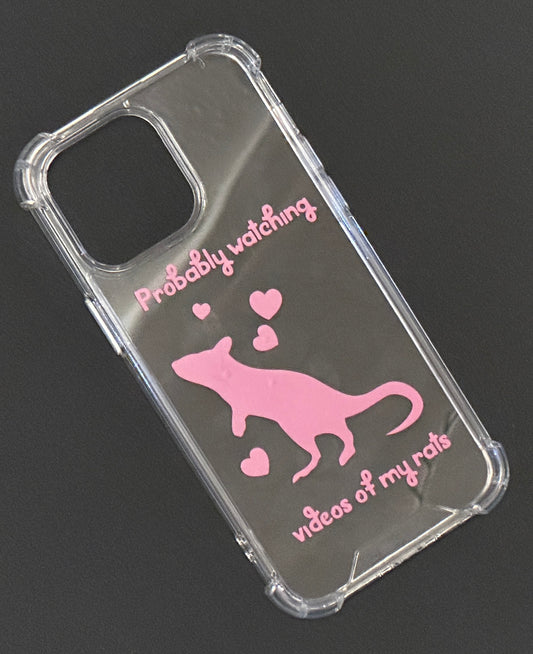 Personalised rat themed phone case