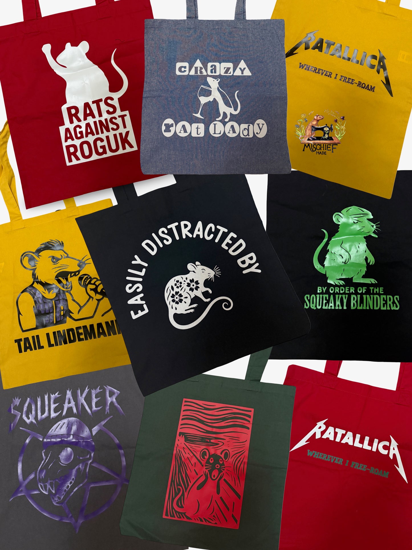 Rat themed Totes- Stock Clearance!