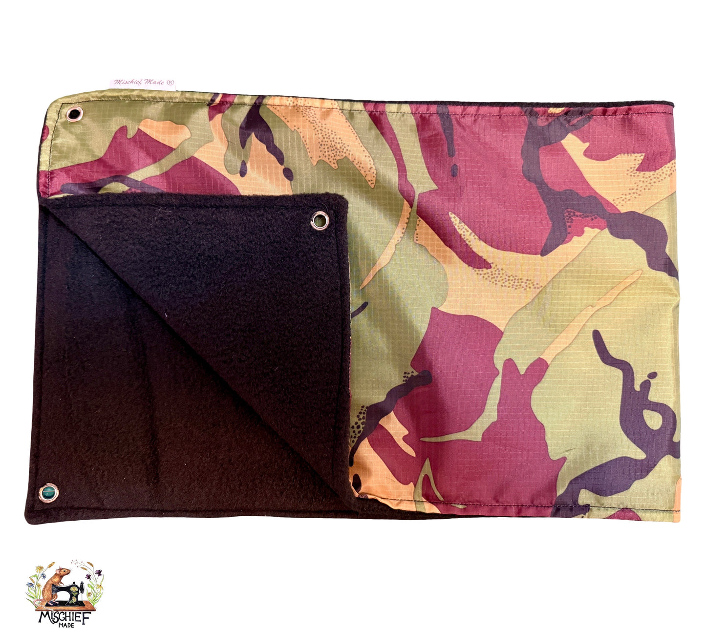 Mischief Made set of 3 hammocks - Camo print, black fleece lined