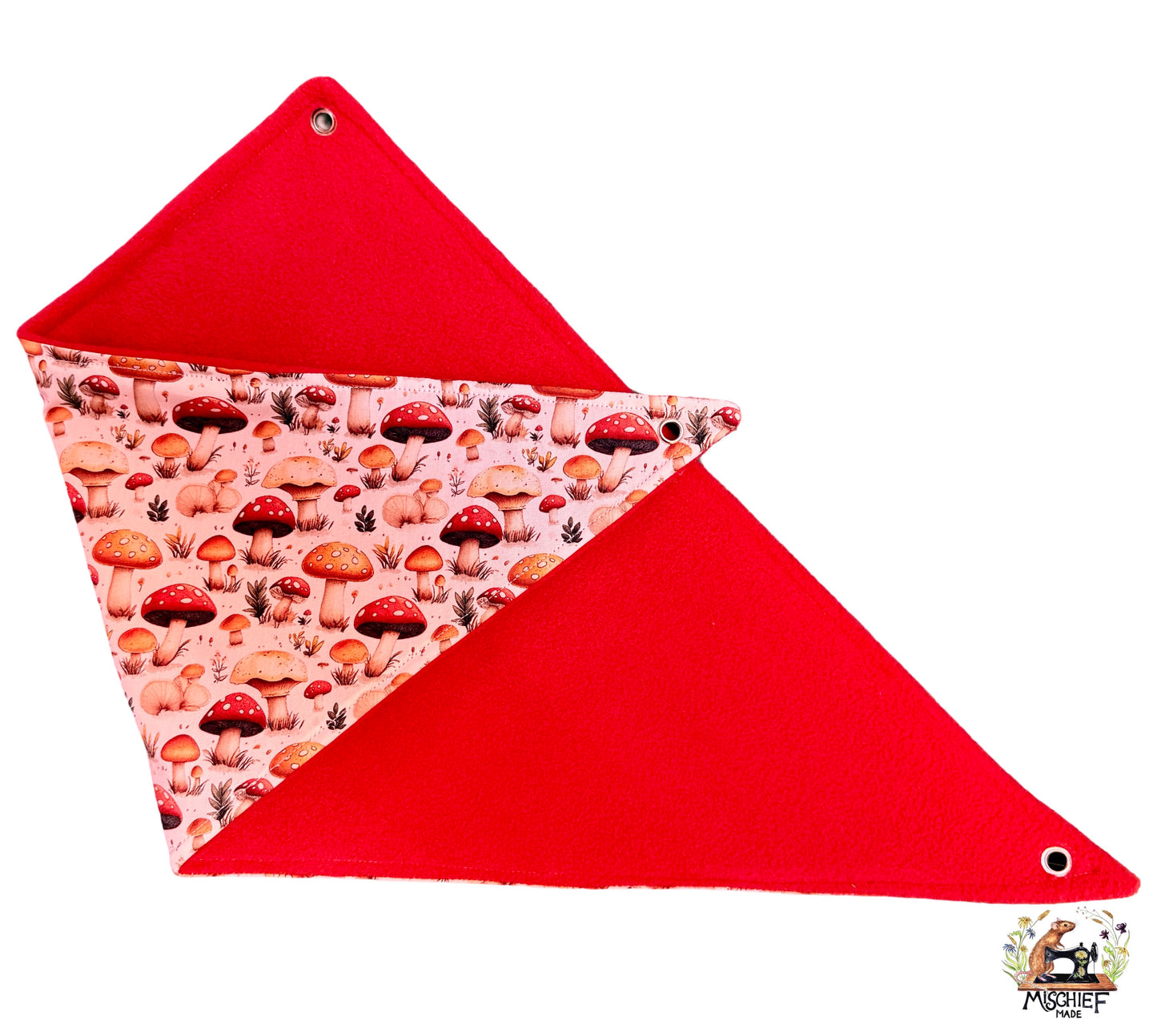 5 piece fleece lined rodent hammock set for rats ferrets chinchillas Mushroom Magic