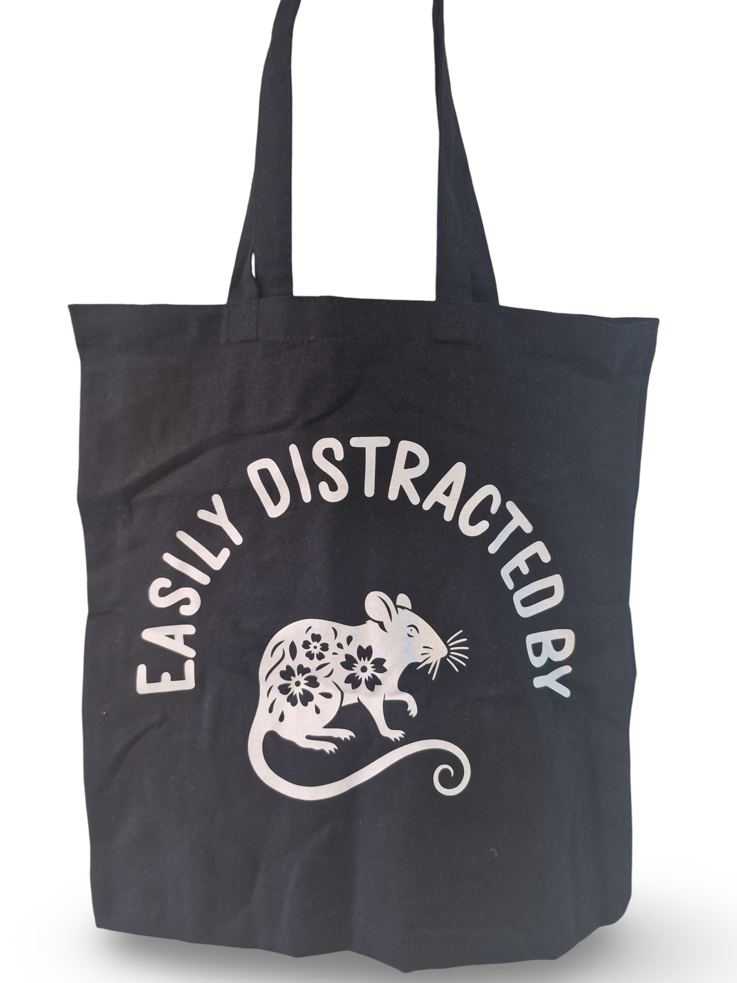 Mischief Made tote bag with Easily Distracted By print