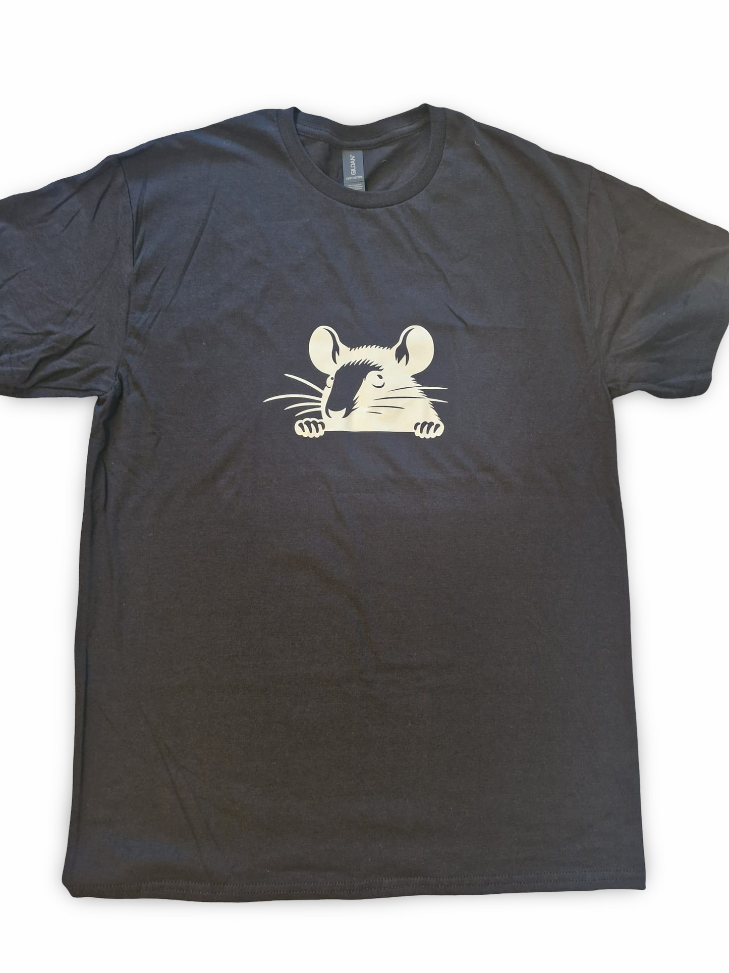 Mischief Made Short Sleeve T-Shirt with Peeking Rat Print