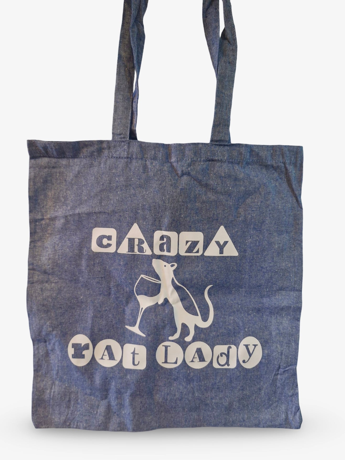 Mischief Made tote bag with "Crazy Rat Lady" print