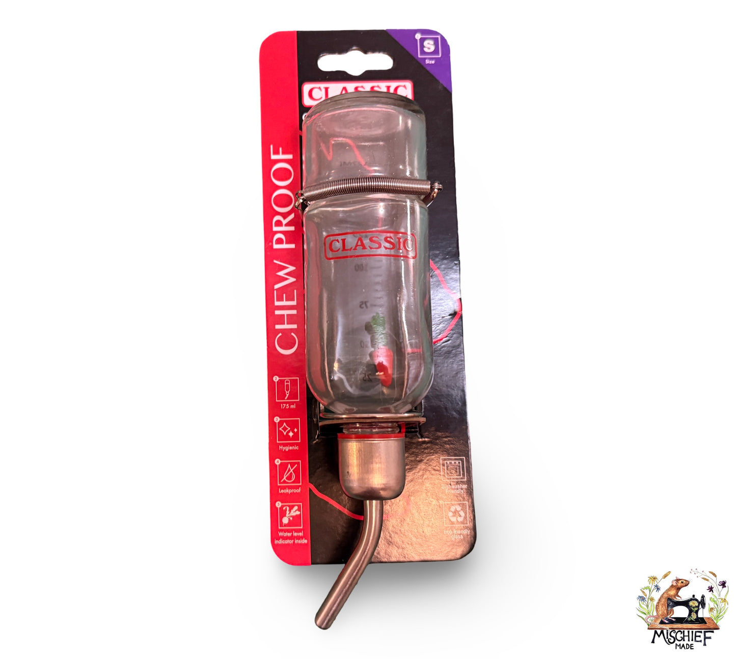 Classic Glass Pet Water Drinking Bottle