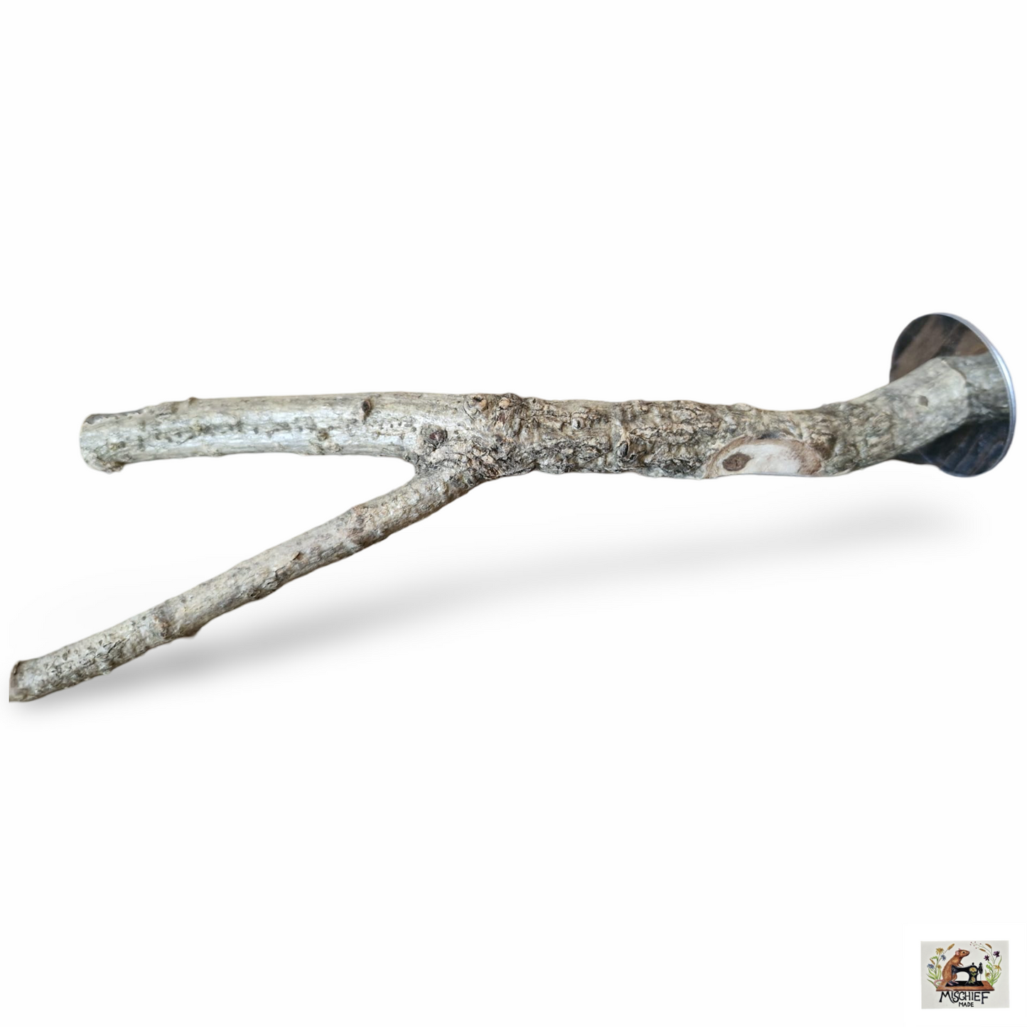 Natural rat safe wooden perch chew item