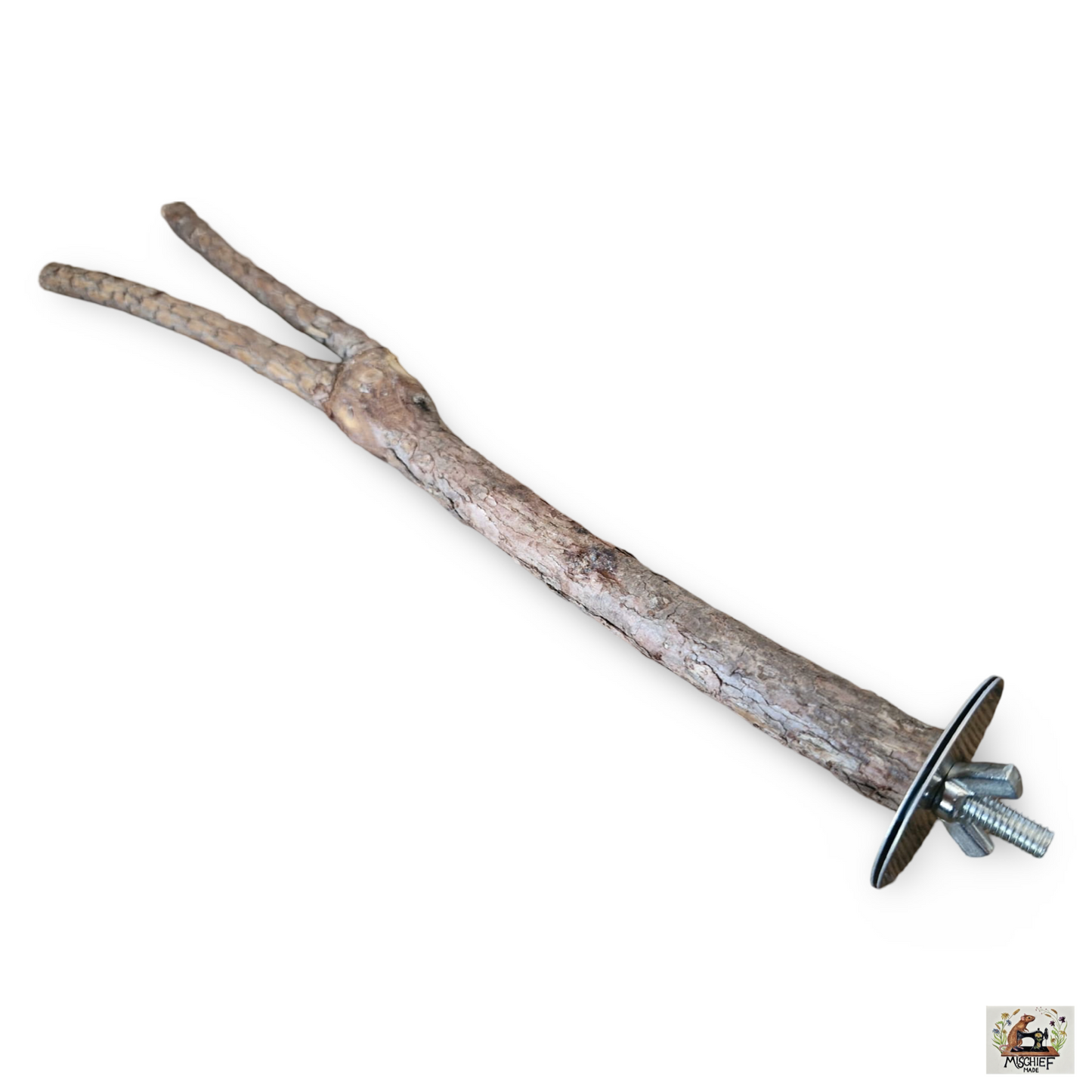 Natural rat safe wooden perch chew item