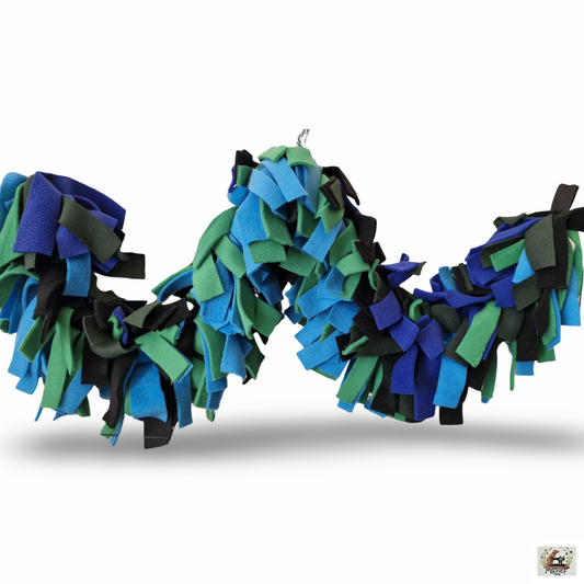 Mischief Made Cage enrichment rope (blues & green) - 1m length