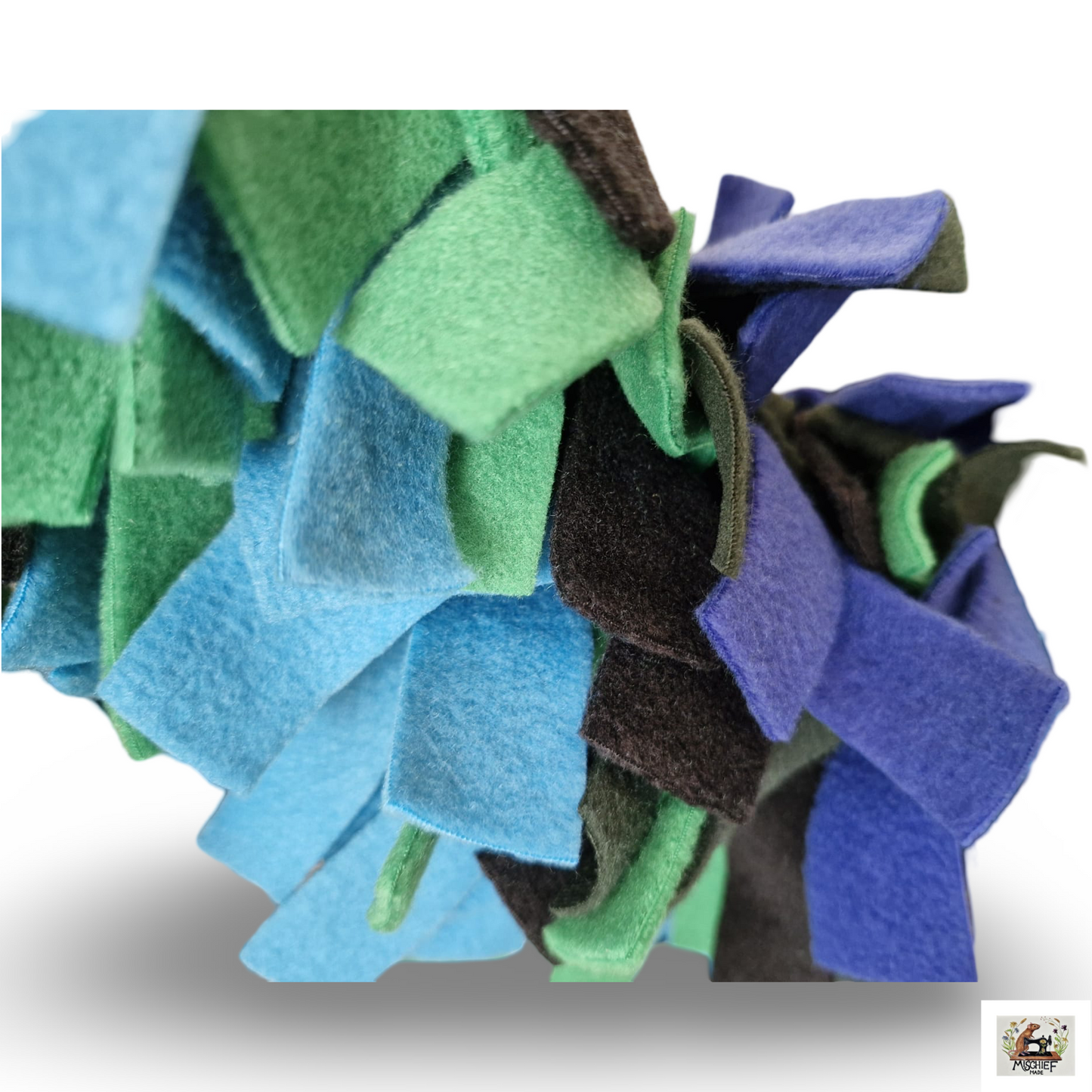 Mischief Made Cage enrichment rope (blues & green) - 1m length