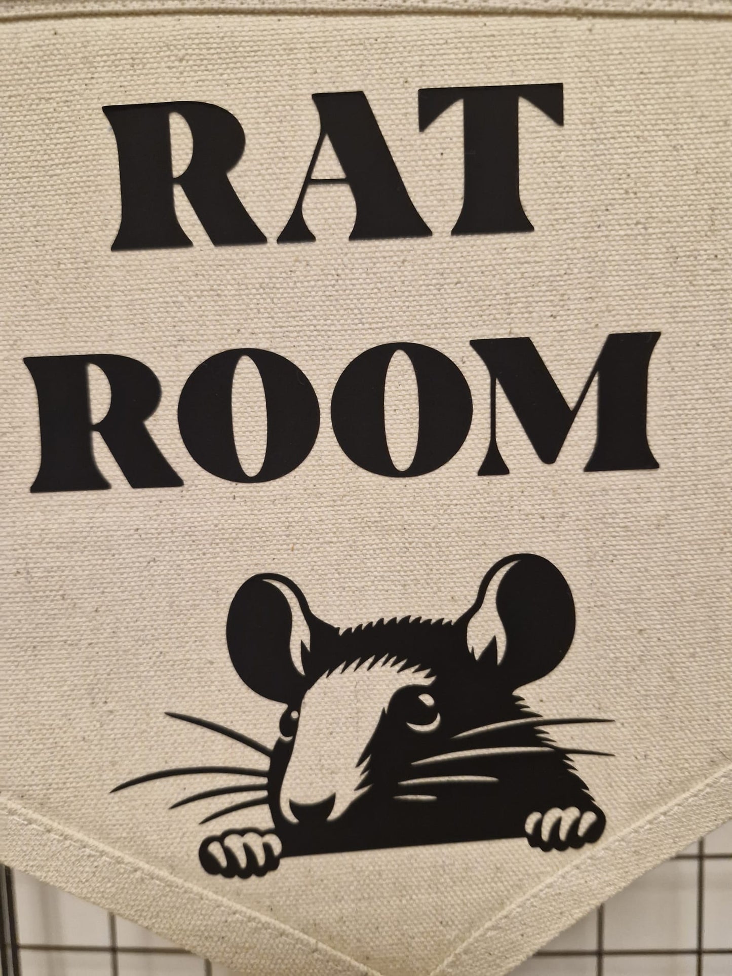 Printed canvas banner for pet room, free roam or cage