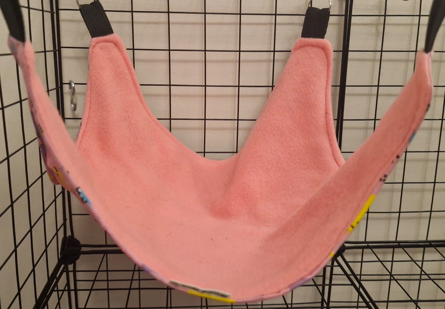 Mischief Made fleece lined single saddle hammock - Pink dinosaurs