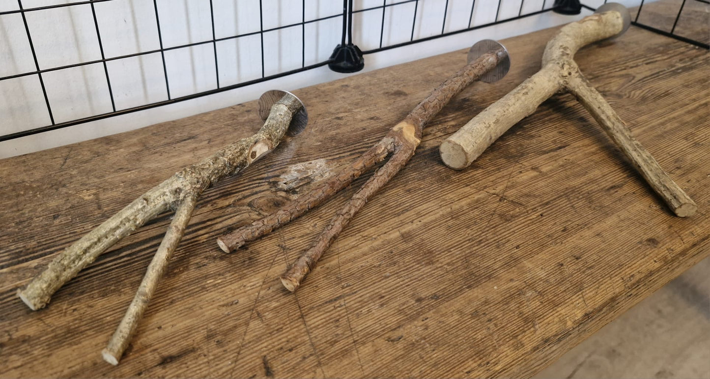 Natural rat safe wooden perch chew item