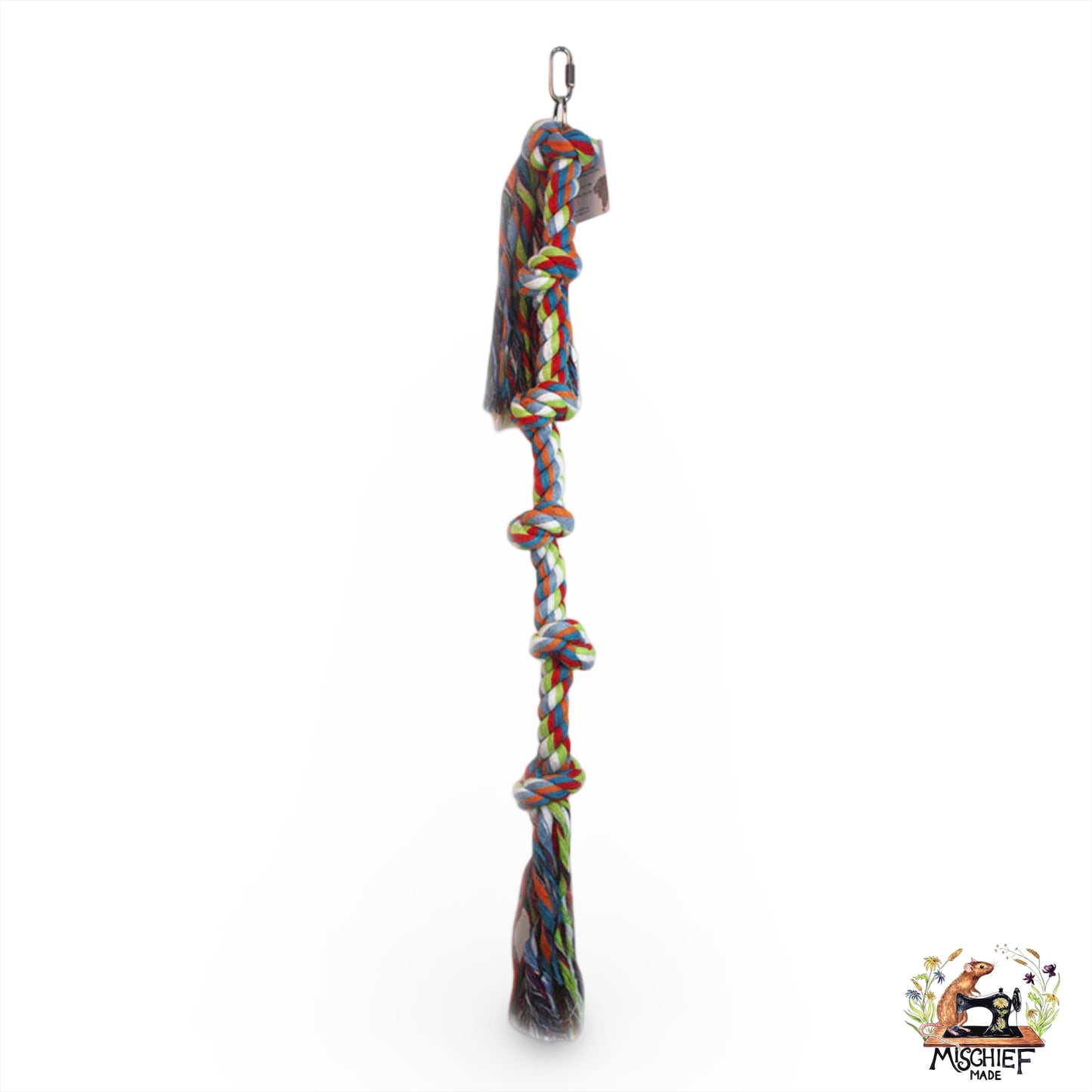 Knotted rope enrichment toy
