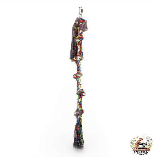 Knotted rope enrichment toy
